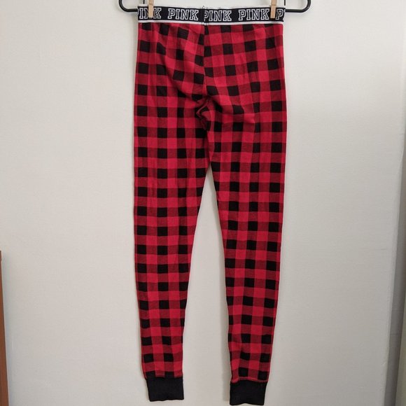 PINK Victoria's Secret Thermal Buffalo Plaid PJ Set - Picture 5 of 5